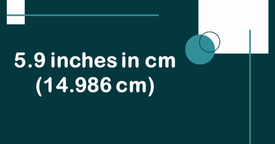 5.9 inches in cm (14.986 cm)
