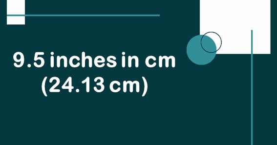 9.5 inches in cm (24.13 cm)
