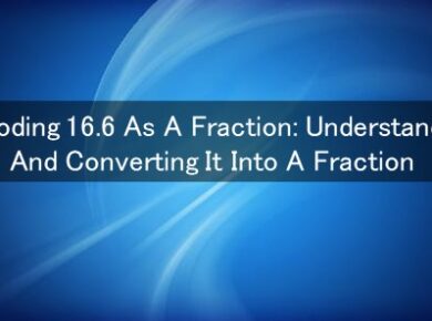 16.6 as a fraction