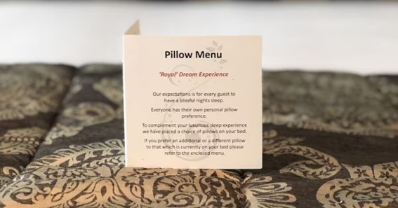 what is a pillow menu